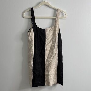 Black and Cream Mini Dress